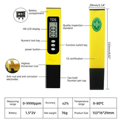 Tds Meter Water Purity Tester